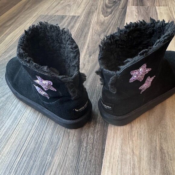 UGG Koolaburra Black Mini Boot with Purple‎ Stars Youth 4 - Picture 3 of 7